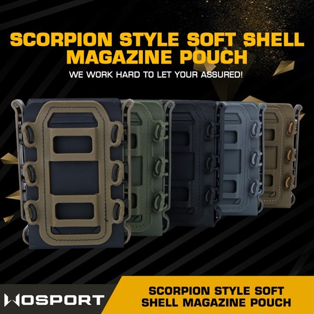 WOSPORT SCORPLON STYLE SOFT SHELL MAGAZINE POUCH（FOR 5.56/7.62） [WST-MG-34]