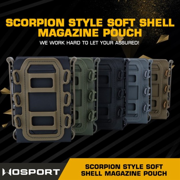 WOSPORT SCORPLON STYLE SOFT SHELL MAGAZINE POUCH（FOR 5.56/7.62） [WST-MG-34]