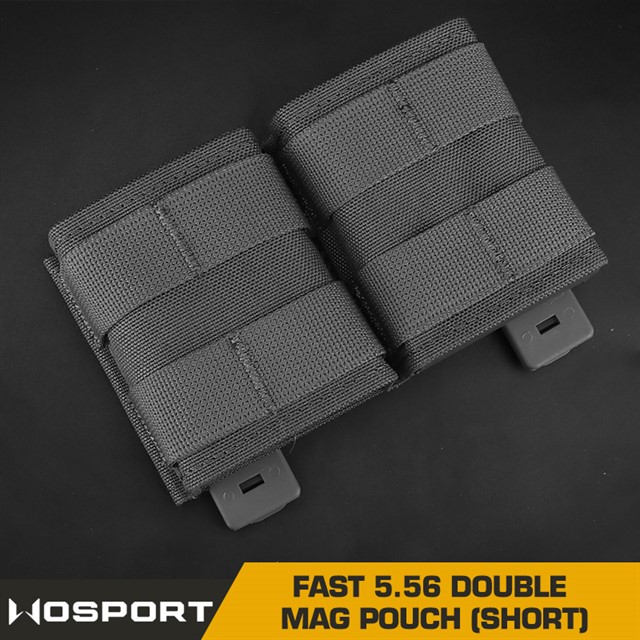 WOSPORTFAST 5.56 DOUBLE MAG POUCH (SHORT)[WST-MG-F-09]