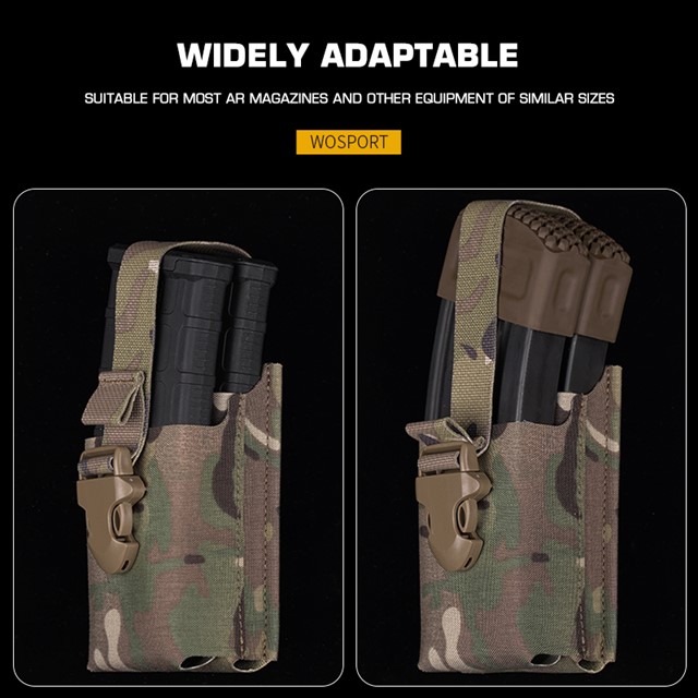 WOSPORT 5.56 WEBBING DOUBLE MAG POUCH [WST-MG-119]