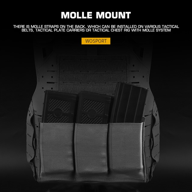 WOSPORT LIGHTWEIGHT ELASTIC TRIPLE MAG POUCH [WST-MG-116]