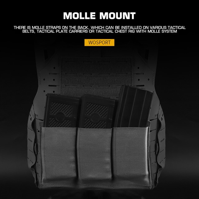 WOSPORT LIGHTWEIGHT ELASTIC TRIPLE MAG POUCH [WST-MG-116]