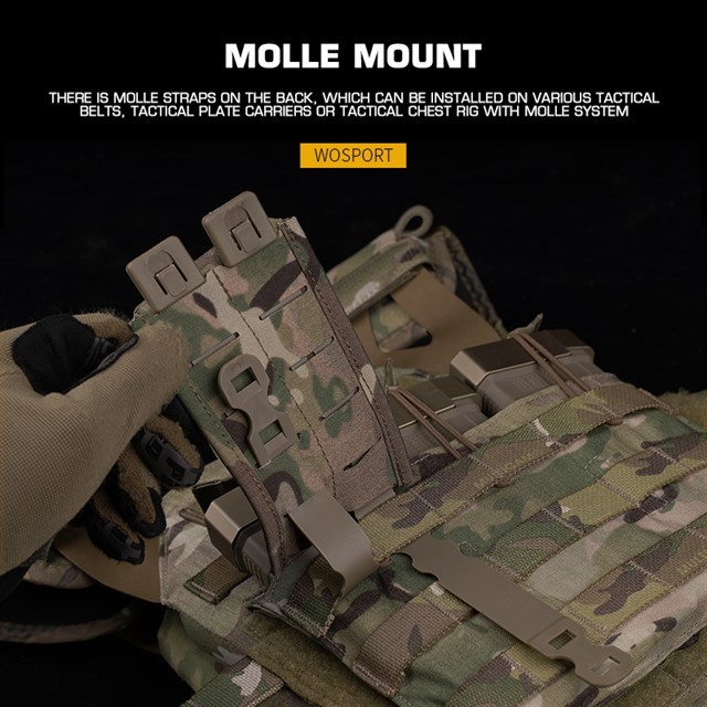 WOSPORT 5.56 WEBBING DOUBLE MAG POUCH [WST-MG-119]