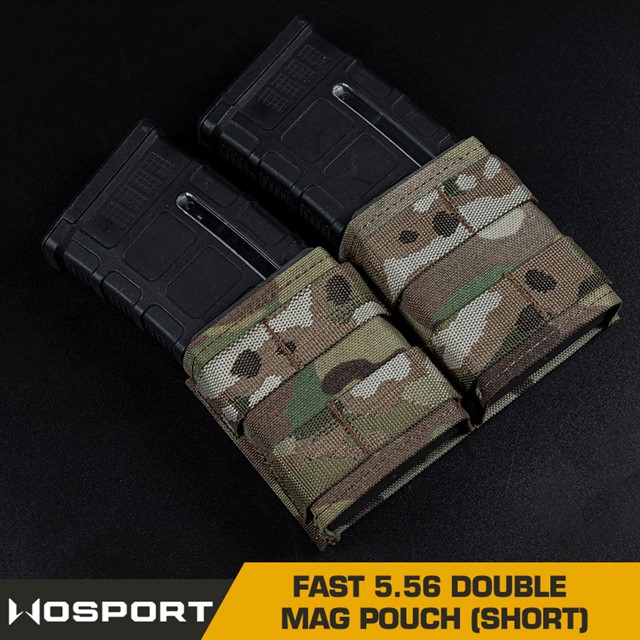 WOSPORTFAST 5.56 DOUBLE MAG POUCH (SHORT)[WST-MG-F-09]