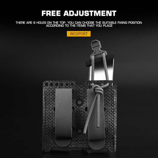 WOSPORT DOUBLE ELASTIC MAG POUCH（PISTOL） [WST-MG-70]