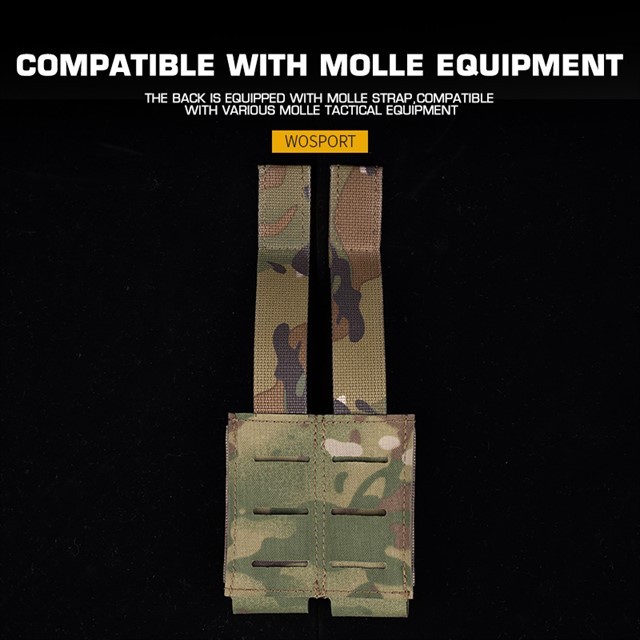 WOSPORT OPEN TYPE DOUBLE PISTOL MAG POUCHES [WST-MG-72]