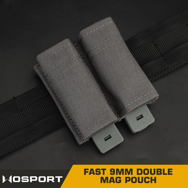 WOSPORT FAST 9MM DOUBLE MAG POUCH [WST-MG-F-04]