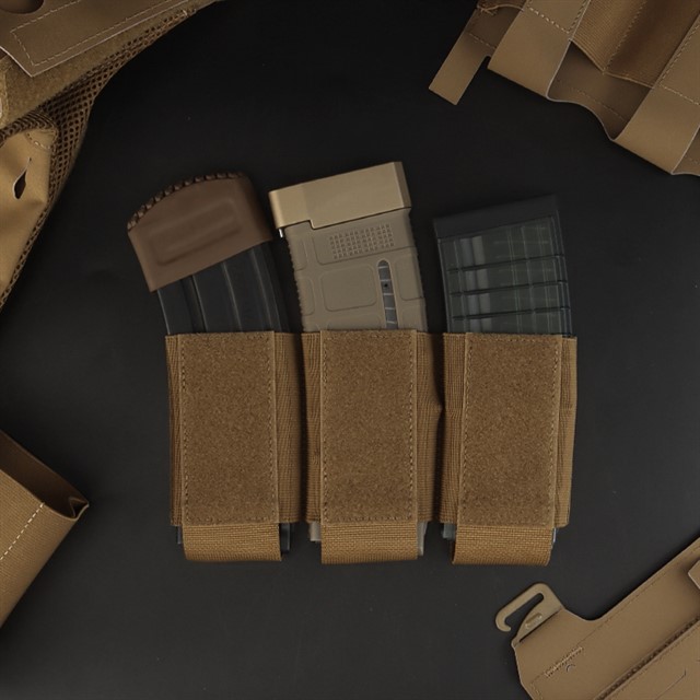 WOSPORT TRIPLE 5.56 MAGAZINE POUCH (BUILT-IN) [WST-VE-75-ACC-14]