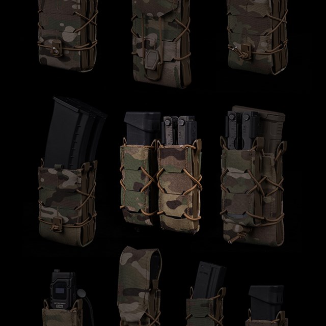 WOSPORT TIGER 9MM DOUBLE MAG POUCH V2 [WST-MG-131]