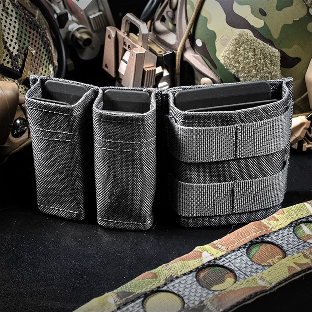 WOSPORT FAST 9MM &5.56 DOUBLE MAG POUCH (SHORT) [WST-MG-F-06]