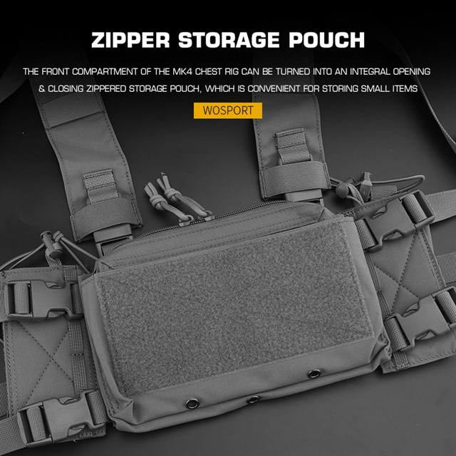 WOSPORT MK4 CHEST RIG MICRO FIGHT ZIP COVER [WST-VE-74-ACC-07]