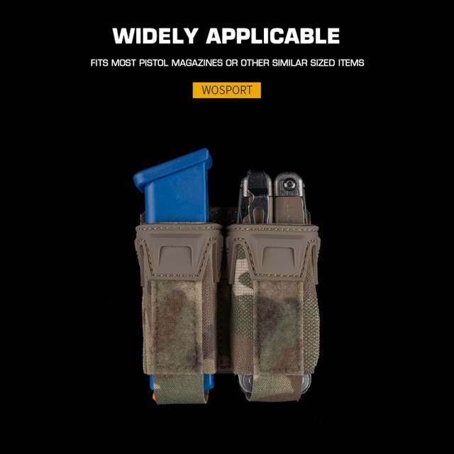 WOSPORT K TYPE 9MM DOUBLE MAG POUCH [WST-MG-126]