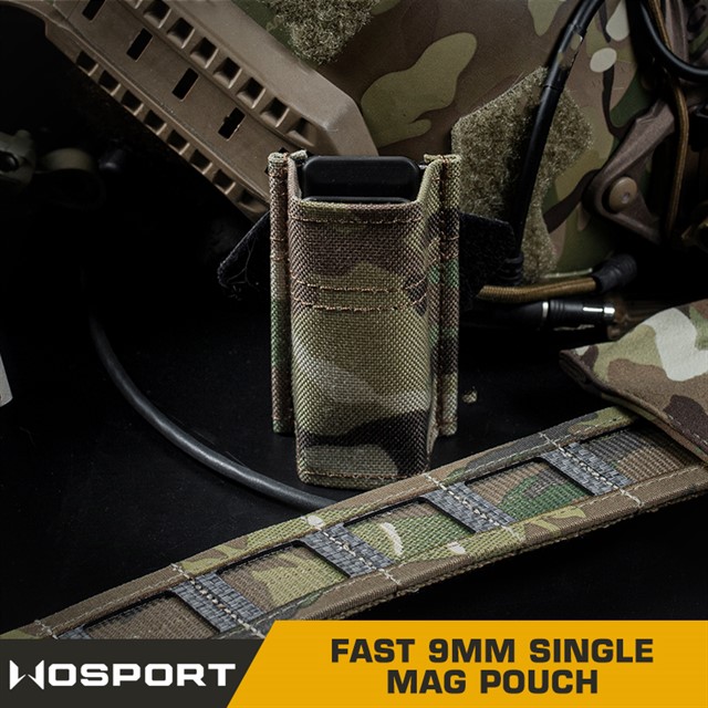 WOSPORT FAST 9MM SINGLE MAG POUCH [WST-MG-F-02]