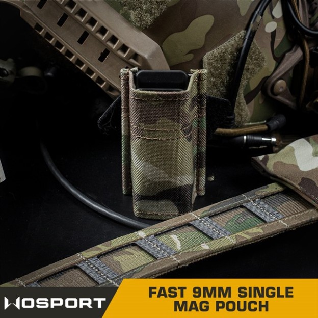 WOSPORT FAST 9MM SINGLE MAG POUCH [WST-MG-F-02]