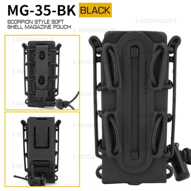 WOSPORT SCORPLON STYLE SOFT SHELL MAGAZINE POUCH（FOR 9MM） [WST-MG-35]