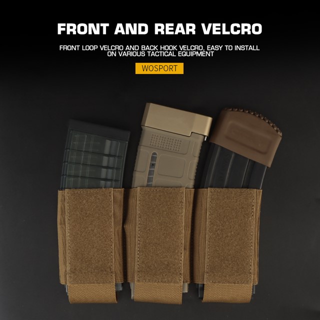 WOSPORT TRIPLE 5.56 MAGAZINE POUCH (BUILT-IN) [WST-VE-75-ACC-14]