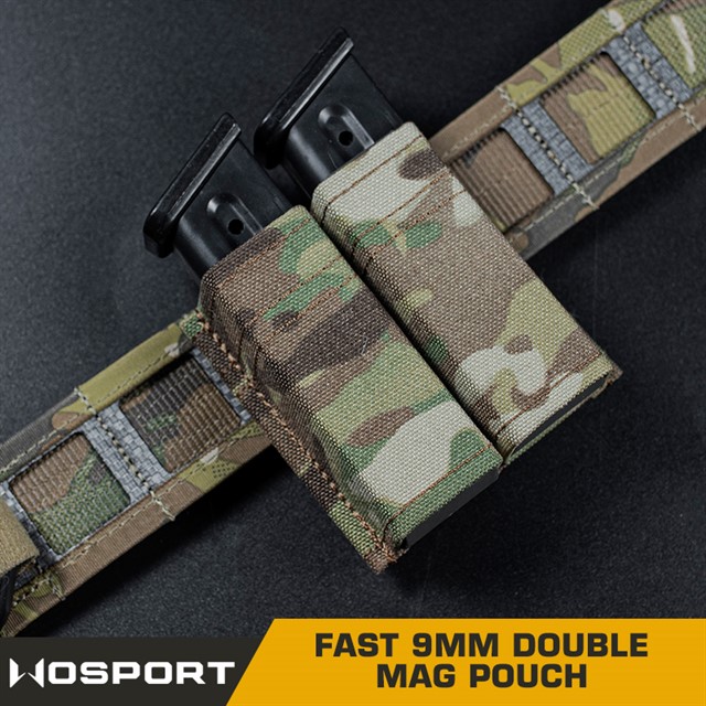 WOSPORT FAST 9MM DOUBLE MAG POUCH [WST-MG-F-04]