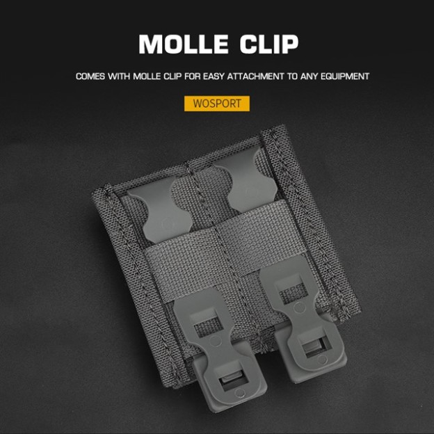 WOSPORT FAST 9MM DOUBLE MAG POUCH [WST-MG-F-04]