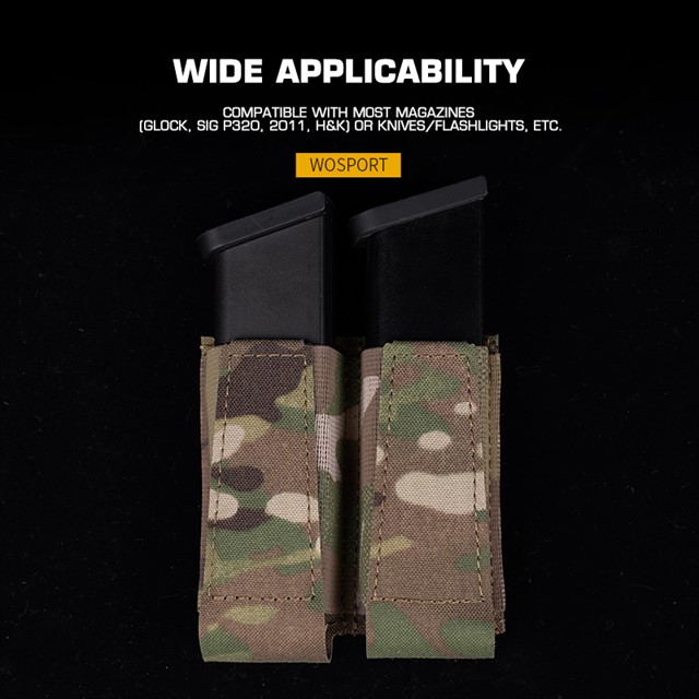 WOSPORT OPEN TYPE DOUBLE PISTOL MAG POUCHES [WST-MG-72]