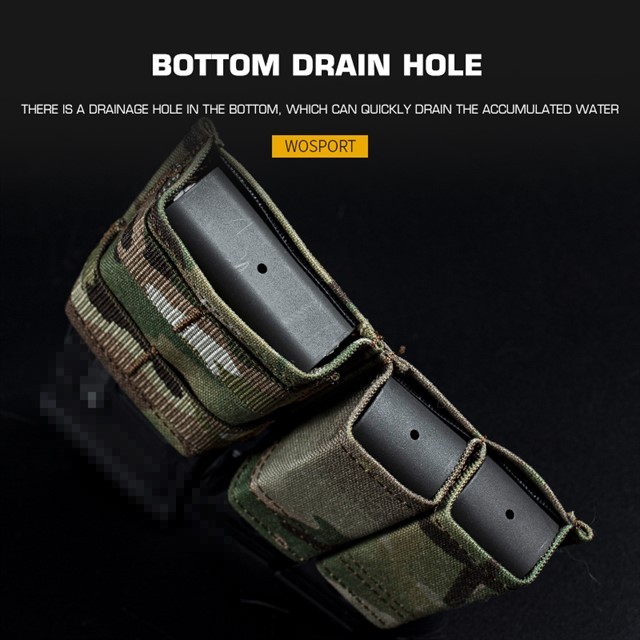 WOSPORT FAST 9MM &5.56 DOUBLE MAG POUCH (SHORT) [WST-MG-F-06]