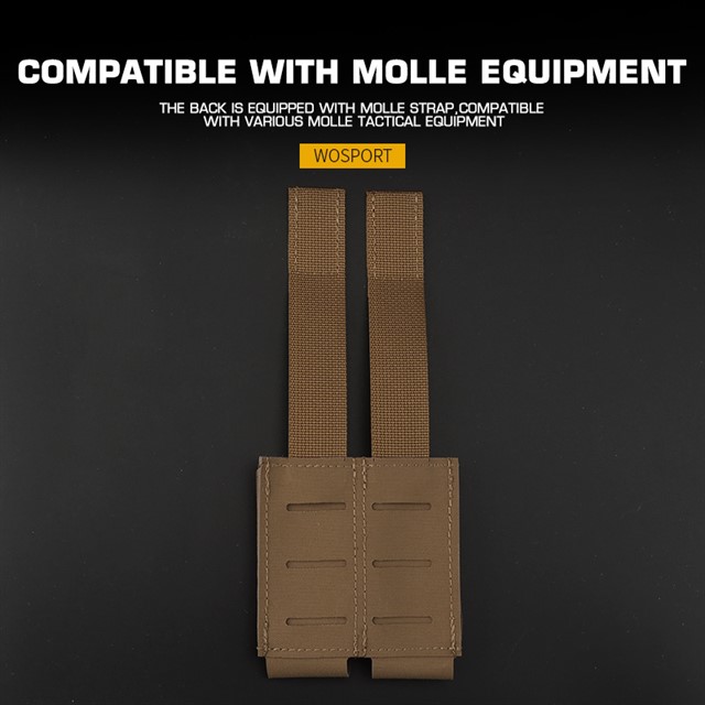 WOSPORT OPEN TYPE DOUBLE PISTOL MAG POUCHES [WST-MG-72]