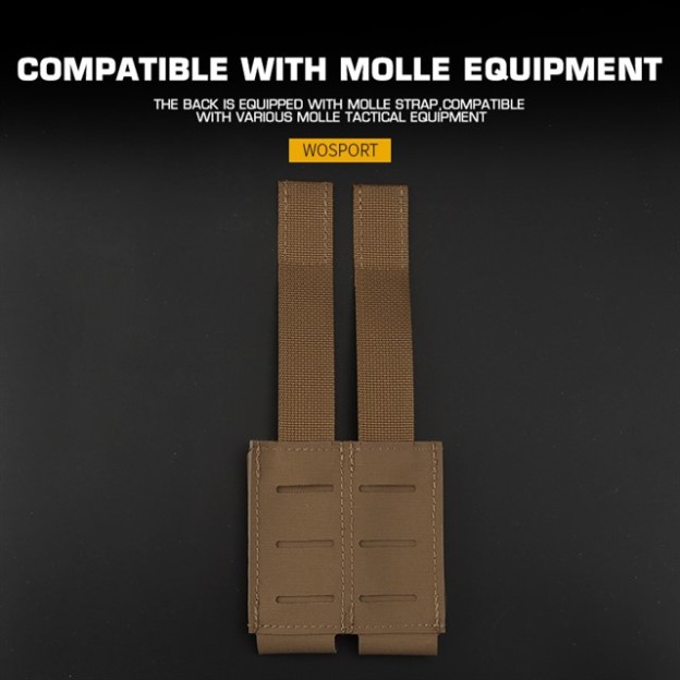 WOSPORT OPEN TYPE DOUBLE PISTOL MAG POUCHES [WST-MG-72]