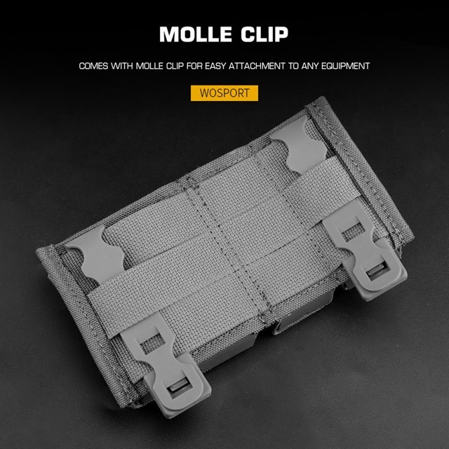 WOSPORT FAST 9MM &5.56 DOUBLE MAG POUCH (SHORT) [WST-MG-F-06]