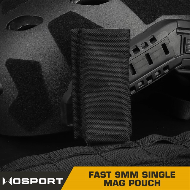 WOSPORT FAST 9MM SINGLE MAG POUCH [WST-MG-F-02]
