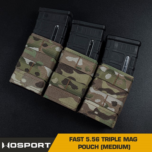 WOSPORT FAST 5.56 TRIPLE MAG POUCH (MEDIUM) [WST-MG-F-12]