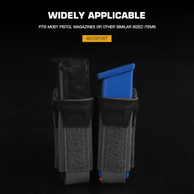 WOSPORT K TYPE 9MM DOUBLE MAG POUCH [WST-MG-126]