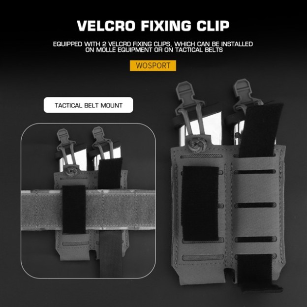WOSPORT ASSAULTER DOUBLE PISTOL MAG POUCH 2.0 [WST-MG-105]
