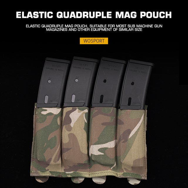 WOSPORT LIGHTWEIGHT SUBMACHINE GUN ELASTIC MAG POUCH [WST-MG-111]