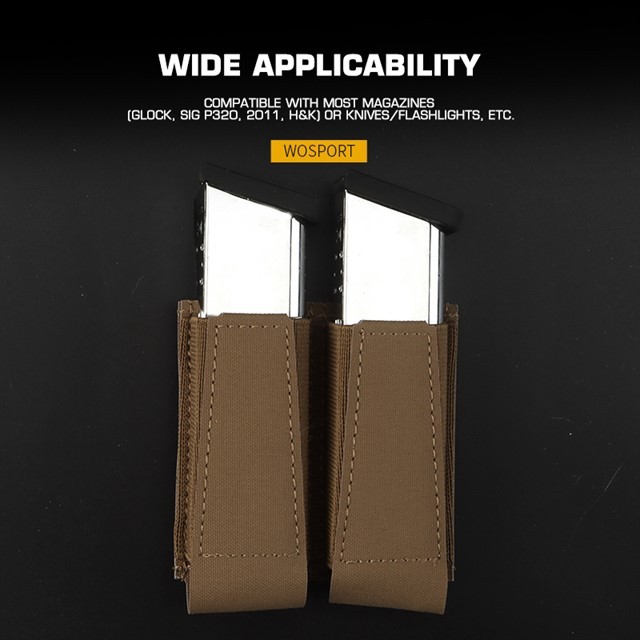 WOSPORT OPEN TYPE DOUBLE PISTOL MAG POUCHES [WST-MG-72]