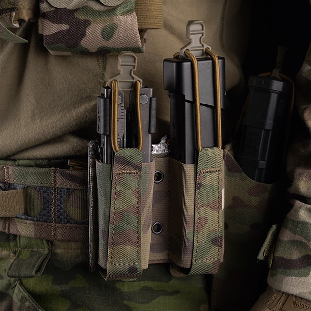 WOSPORT DOUBLE ELASTIC MAG POUCH（PISTOL） [WST-MG-70]