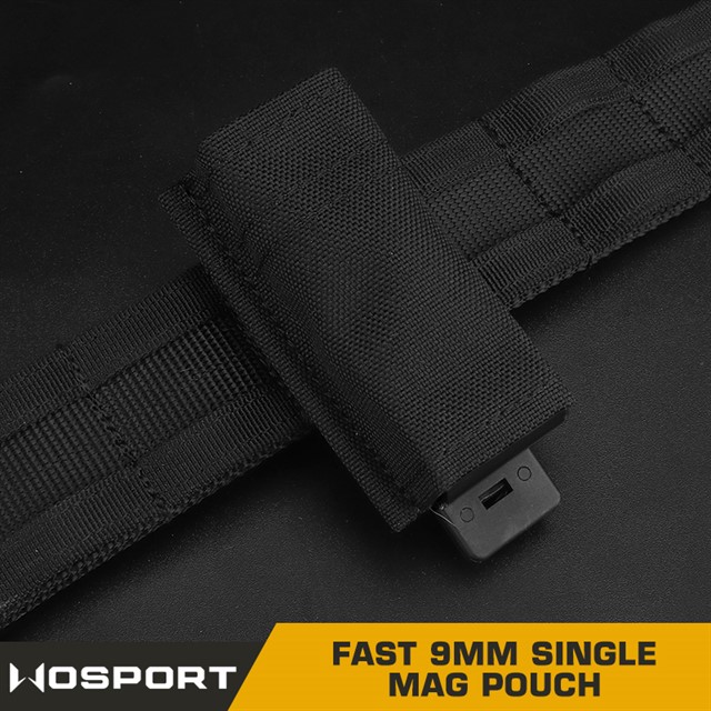 WOSPORT FAST 9MM SINGLE MAG POUCH [WST-MG-F-02]