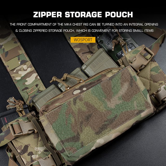 WOSPORT MK4 CHEST RIG MICRO FIGHT ZIP COVER [WST-VE-74-ACC-07]