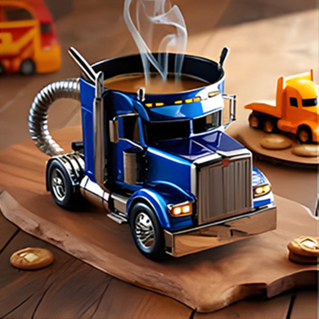 Semi Truck Coffee Mug – Handmade Creative Gift for Truck Lovers