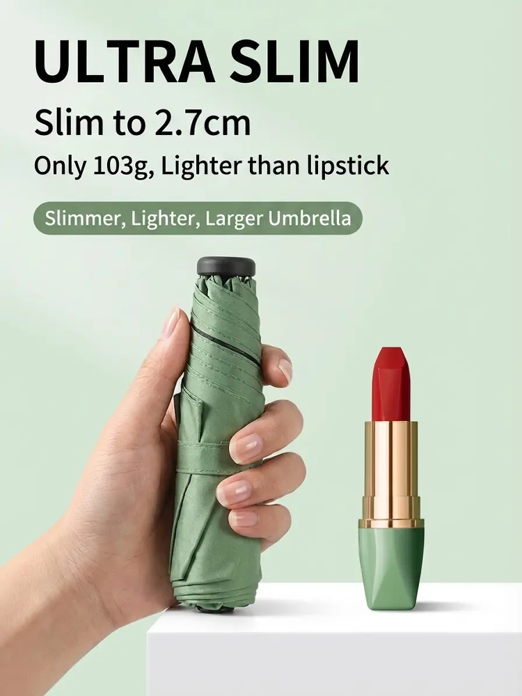【Dual-purpose for sunny and rainy days】Ultra-light pencil-style sunshade umbrella
