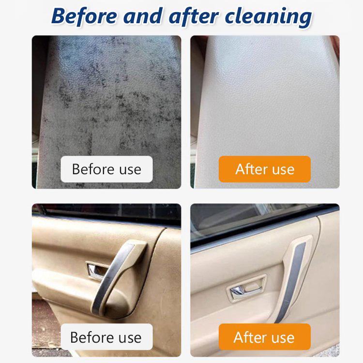 Brightens car leather cleaning cream with one wipe