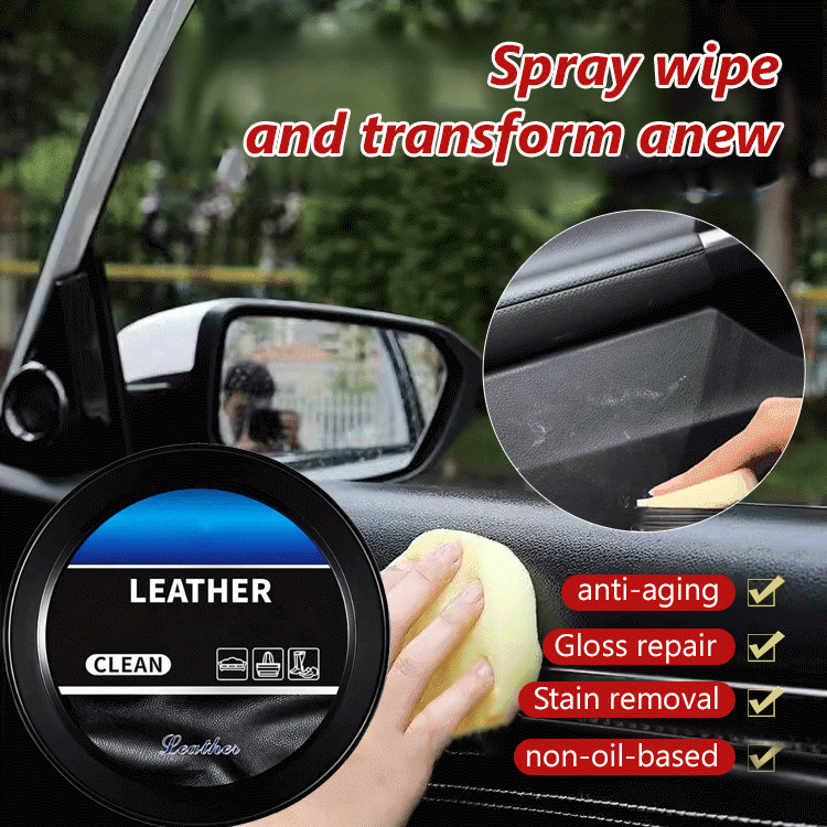 Brightens car leather cleaning cream with one wipe