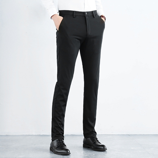 Breathable five-stretch slim-fit business suit pants.