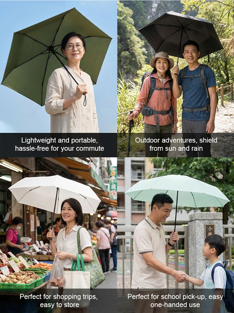 【Dual-purpose for sunny and rainy days】Ultra-light pencil-style sunshade umbrella