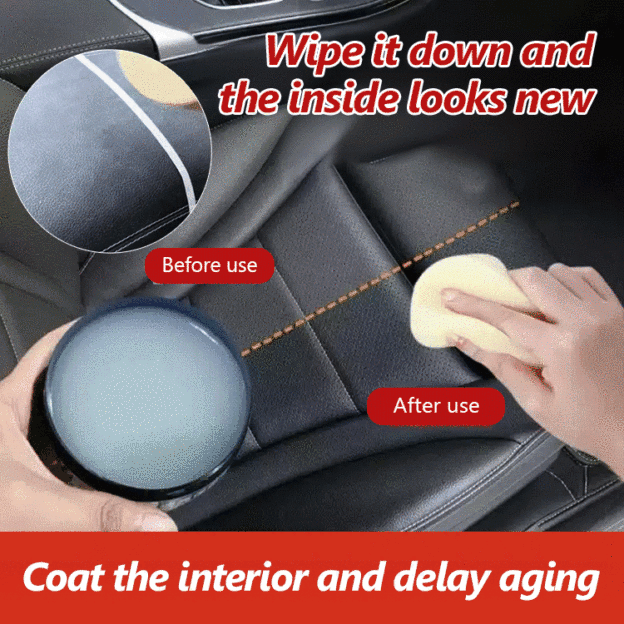 Brightens car leather cleaning cream with one wipe