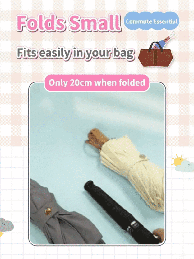【Dual-purpose for sunny and rainy days】Ultra-light pencil-style sunshade umbrella