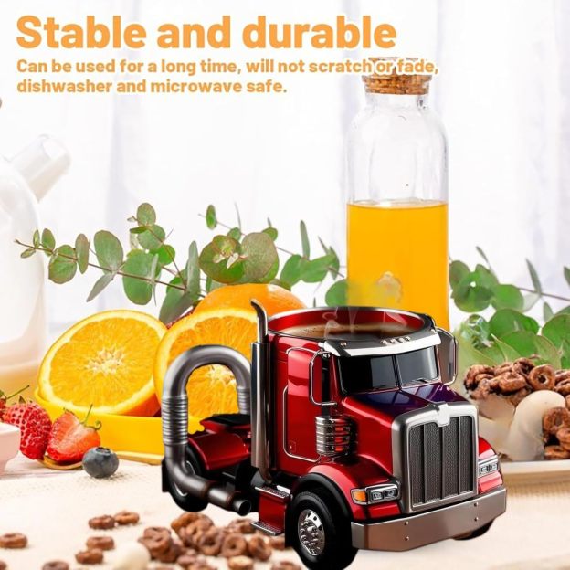 Semi Truck Coffee Mug – Handmade Creative Gift for Truck Lovers