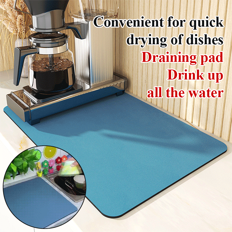 Kitchen no-wash draining mat