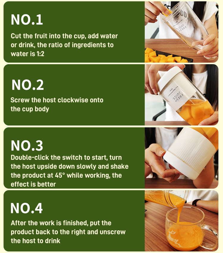 [Preferred Juicing Cup] Wireless Portable Fruit Juicer