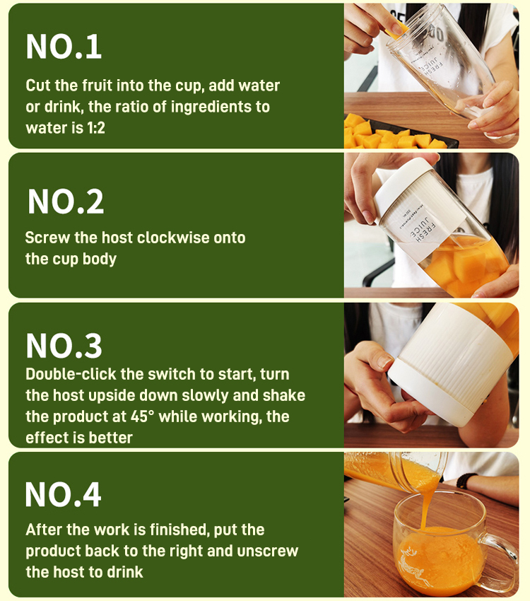[Preferred Juicing Cup] Wireless Portable Fruit Juicer