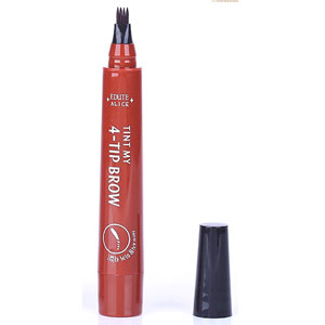 Waterproof, sweat-proof and non-smudging four-pronged eyebrow pencil