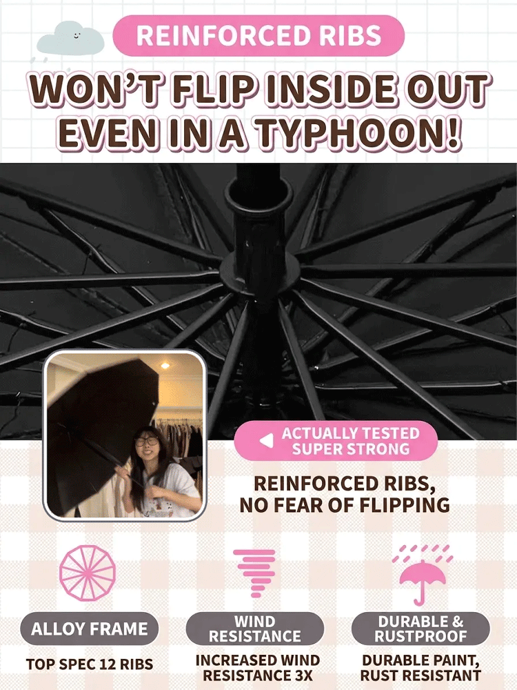 【Dual-purpose for sunny and rainy days】Ultra-light pencil-style sunshade umbrella